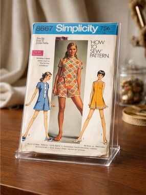 70s Jumper Simplicity 8667 “How to Sew” Sewing Pattern - Size 9 Jr Petite
